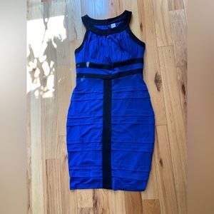 Blue and black cocktail dress size 10